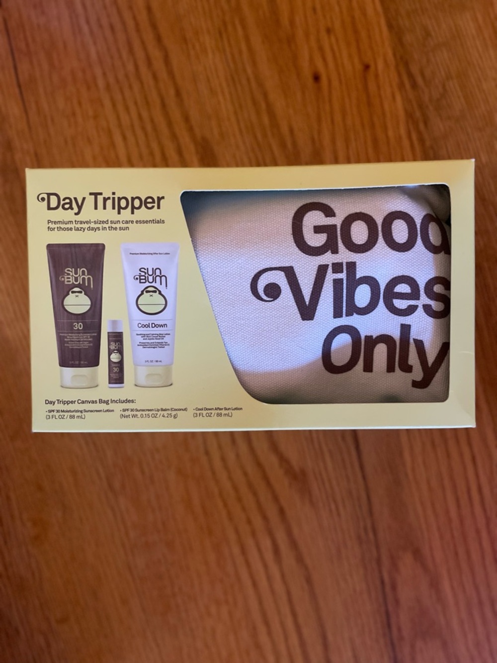 Sun Bum Day Tripper 'Good Vibes Only' Canvas Pouch - White